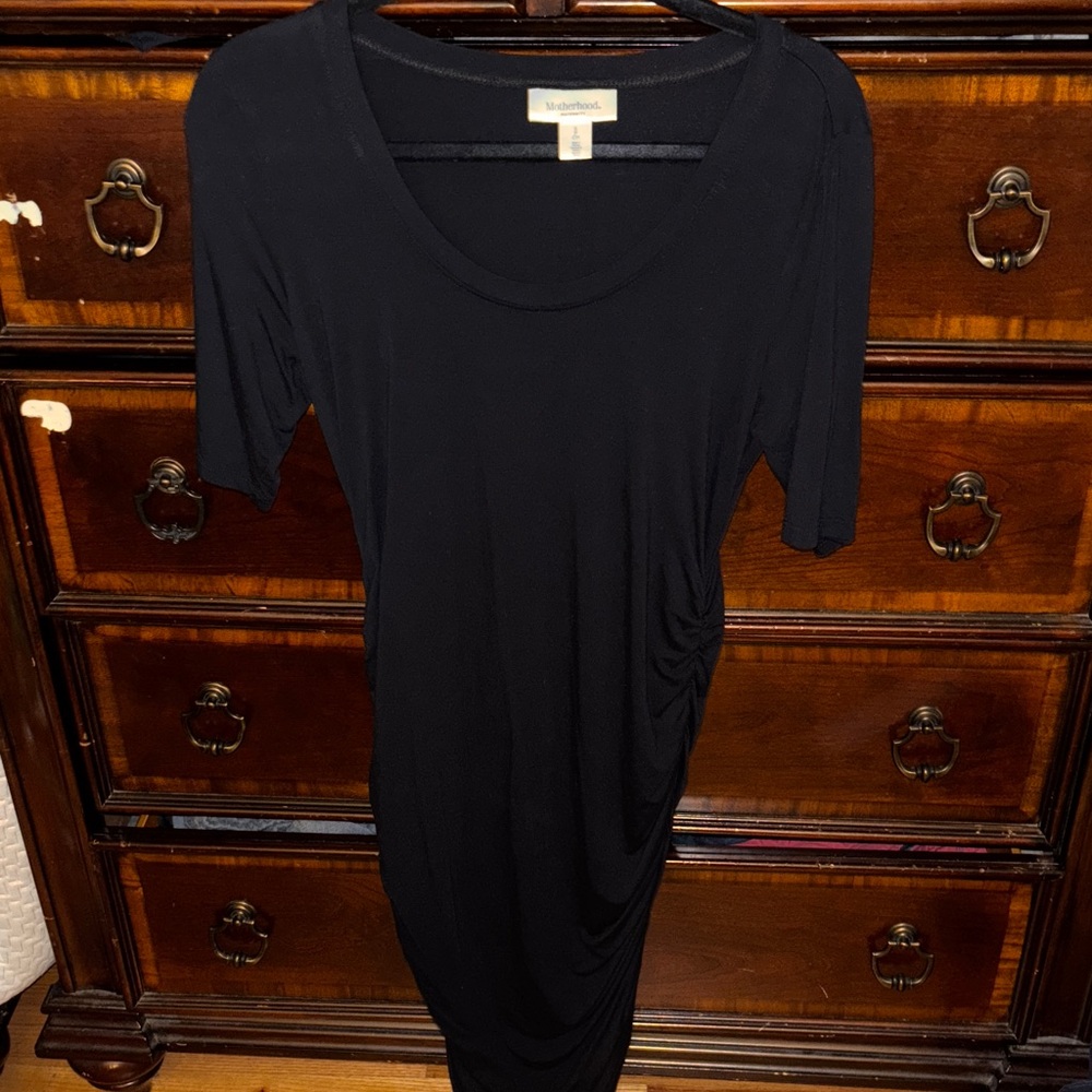 Maternity Black Midi Dress